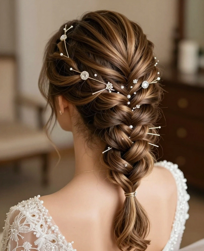 Gorgeous Braid Style Ideas: Bridal Hairstyles Perfect for Long Hair on Your Big Day - 10. Glamorous Twisted Braid Style 1