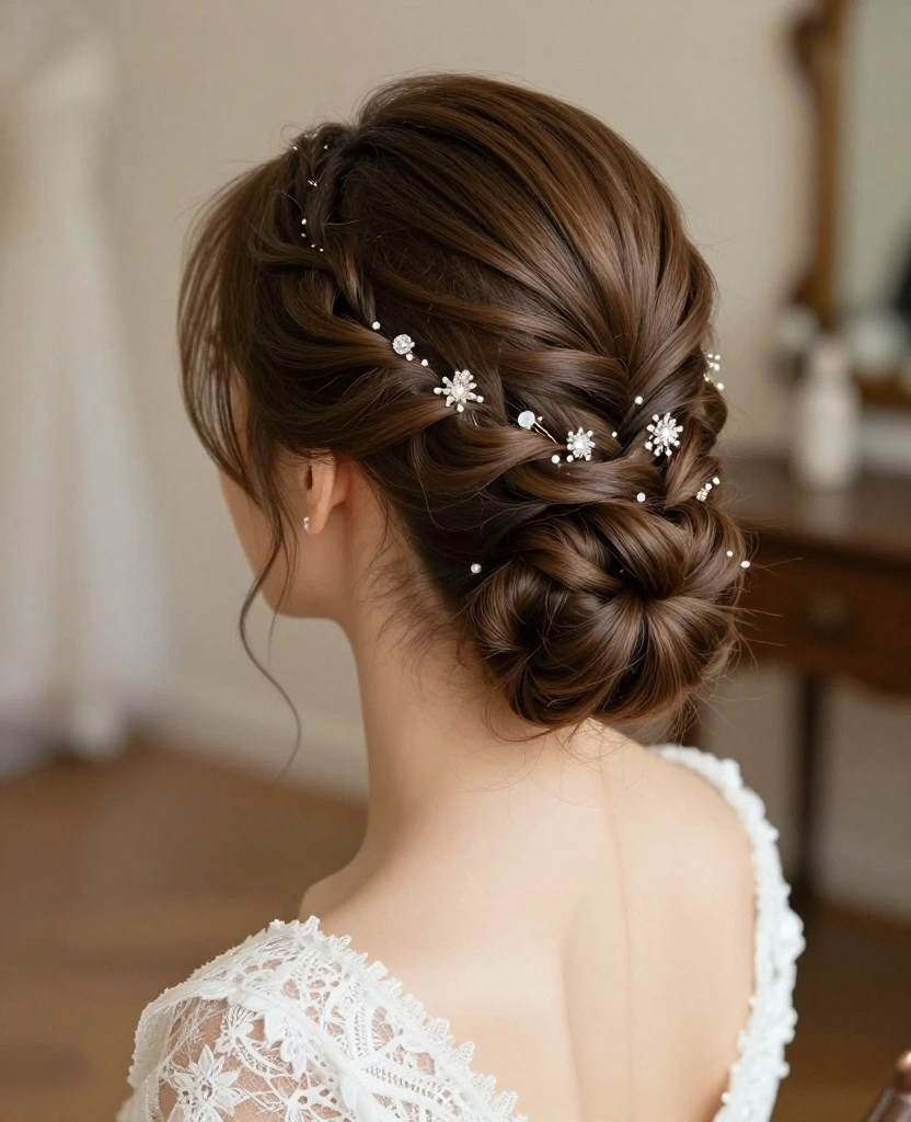Gorgeous Braid Style Ideas: Bridal Hairstyles Perfect for Long Hair on Your Big Day - 2. Elegant Dutch Braid Updo 1