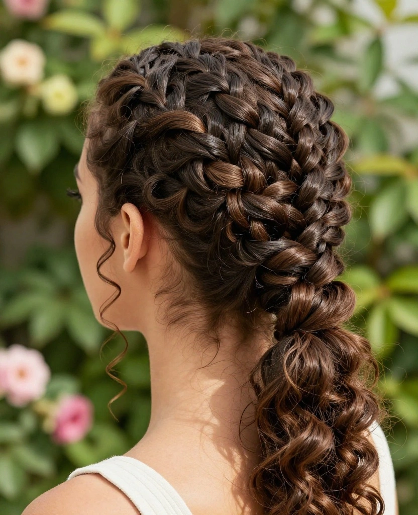 Gorgeous Braid Style Ideas: Bridal Hairstyles Perfect for Long Hair on Your Big Day - 8. Textured Braided Ponytail 1