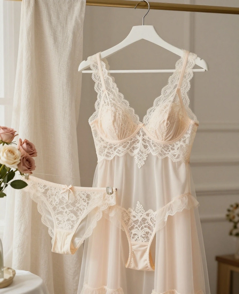 Indulge in Elegance: Luxurious Bridal Lingerie Ideas for Your Dream Destination Wedding - 1. Lace-Trimmed Set: A Touch of Classic Romance 1