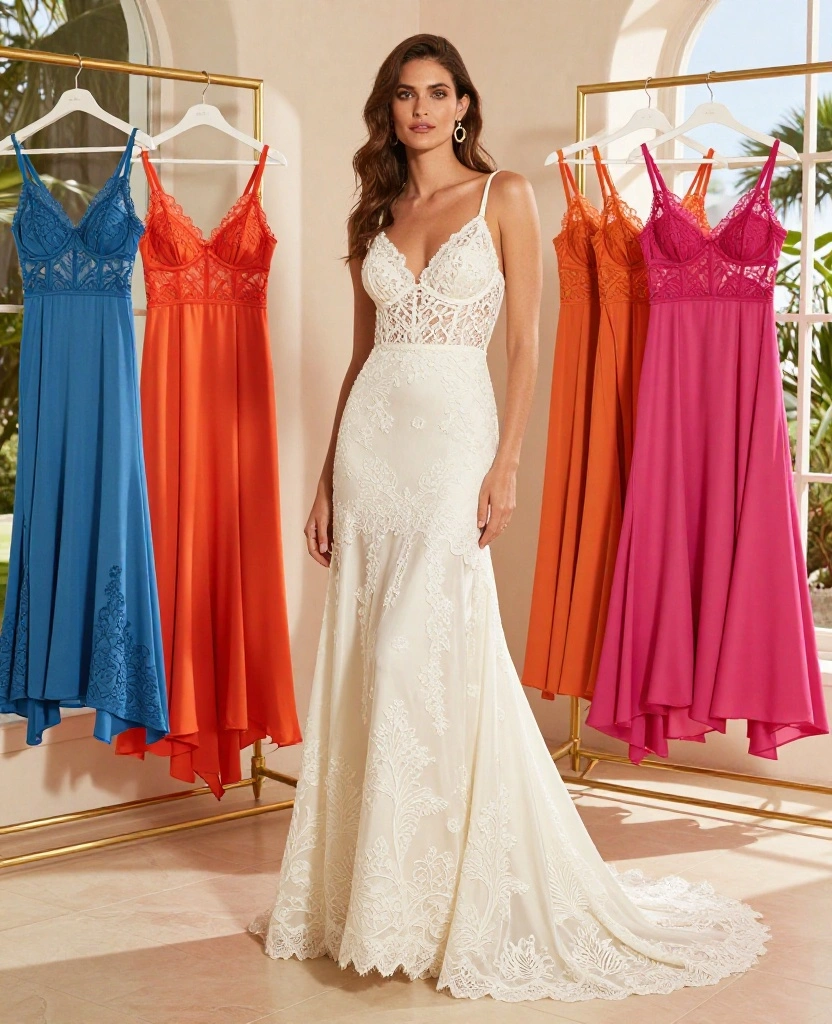 Indulge in Elegance: Luxurious Bridal Lingerie Ideas for Your Dream Destination Wedding - 9. Bold Colors: Making a Statement 1