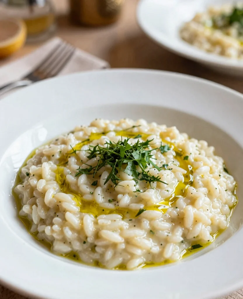 Inspiration for Delicious Vegan Wedding Meal Options That Will Wow Modern Couples - 2. Herbed Vegan Risotto 1