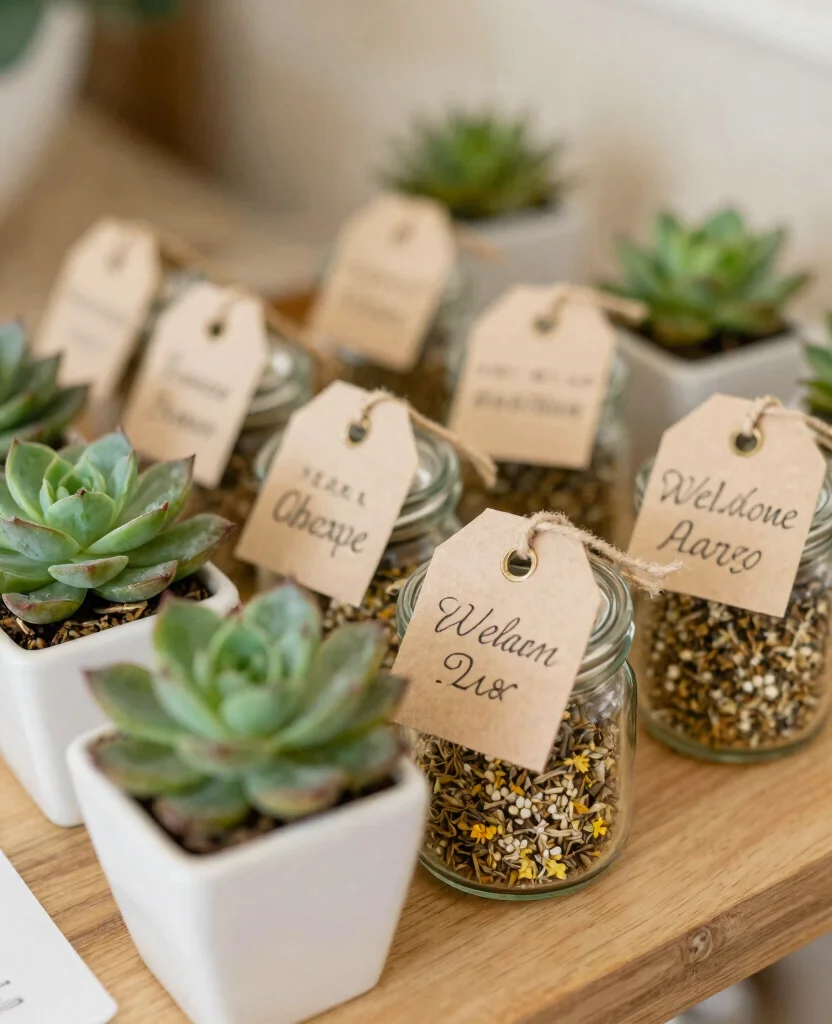 Stunning Bohemian Wedding Reception Decorations for a Dreamy Celebration - 10. Personalized Favors and Tokens 1