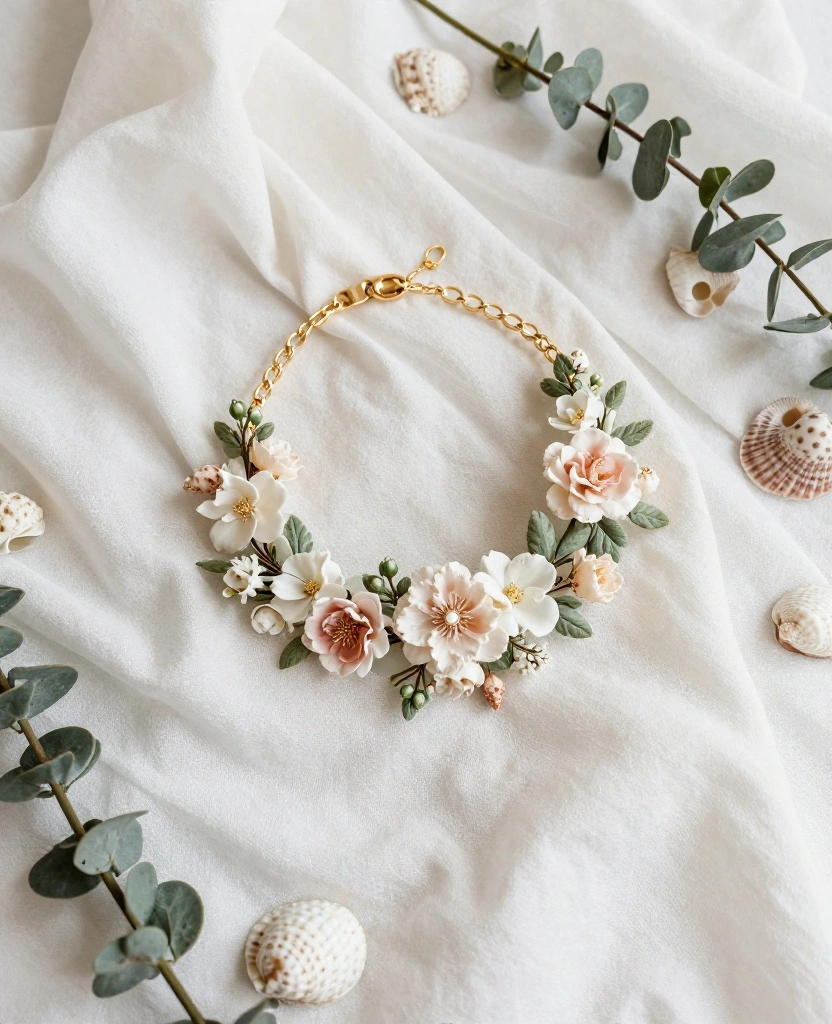 Stunning Destination Wedding Bridal Jewelry Ideas to Elevate Your Big Day - 3. Enchanting Floral Bracelets 1