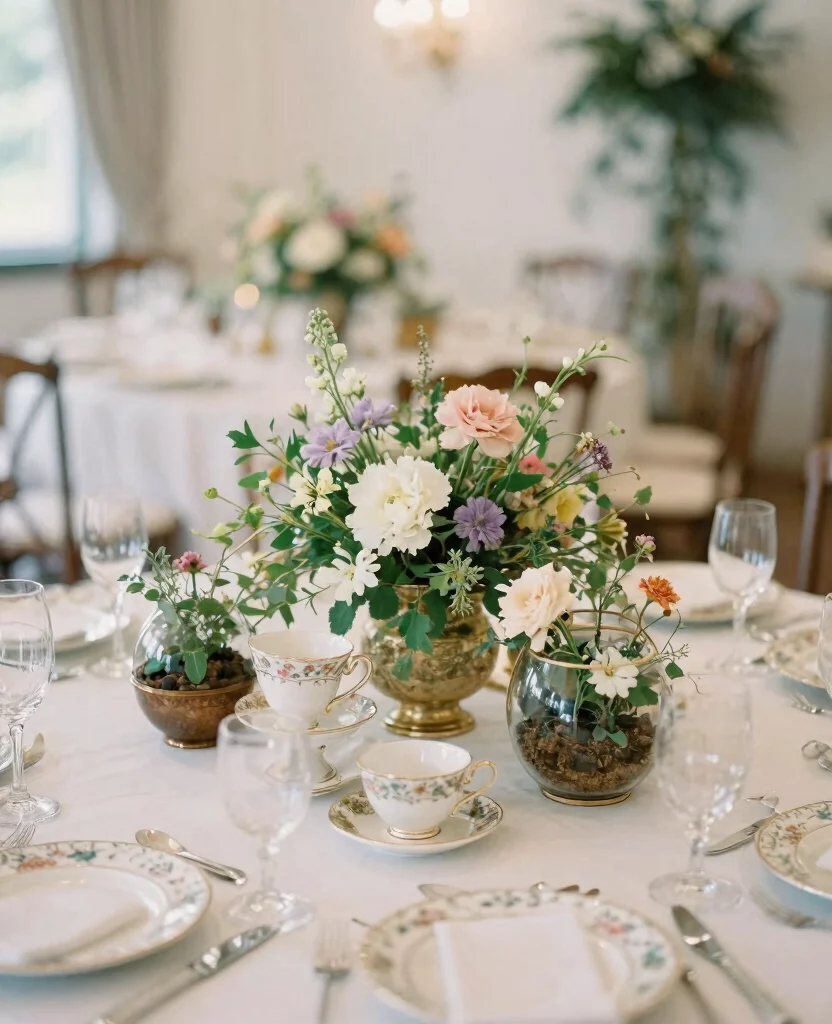 Stunning Elegant Wedding Centerpiece Ideas to Elevate Your Big Day Decor - 10. Unique Containers for a Creative Twist 1