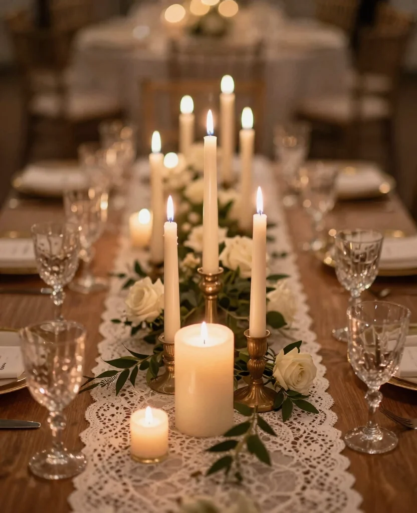 Stunning Elegant Wedding Centerpiece Ideas to Elevate Your Big Day Decor - 2. Candlelit Elegance 1