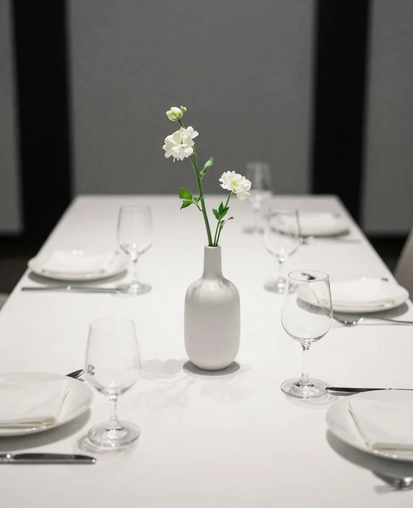 Stunning Elegant Wedding Centerpiece Ideas to Elevate Your Big Day Decor - 5. Minimalist and Modern 1