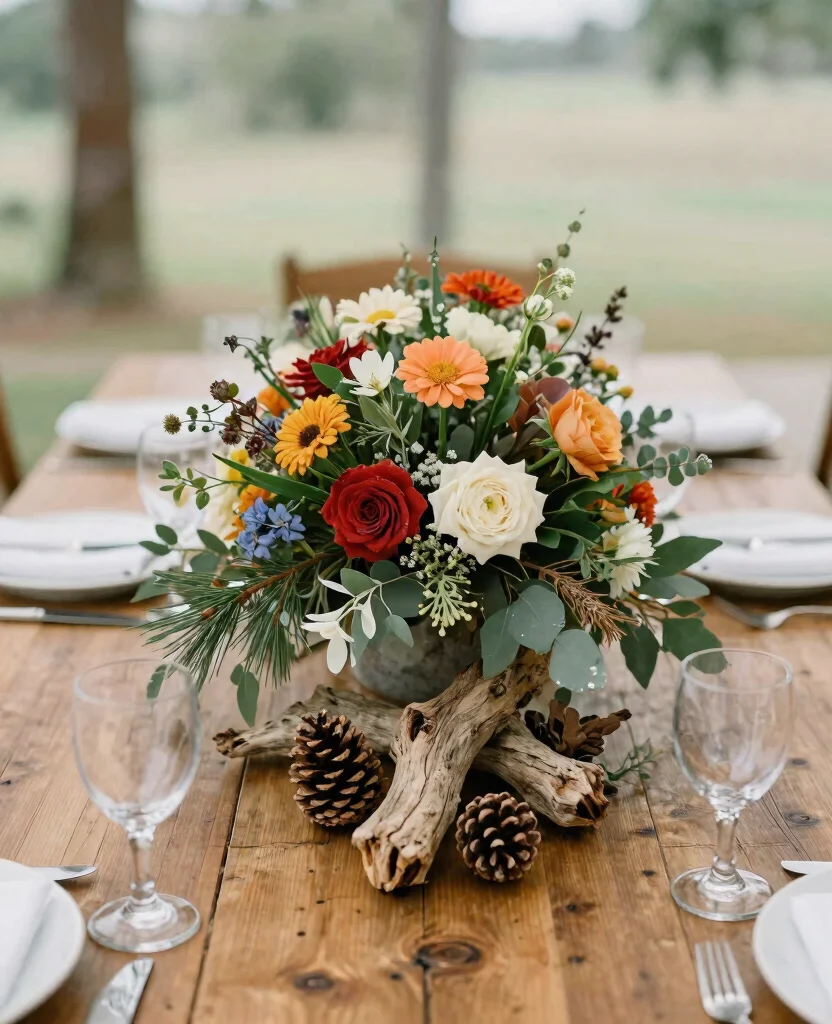 Stunning Elegant Wedding Centerpiece Ideas to Elevate Your Big Day Decor - 8. Incorporating Natural Elements 1