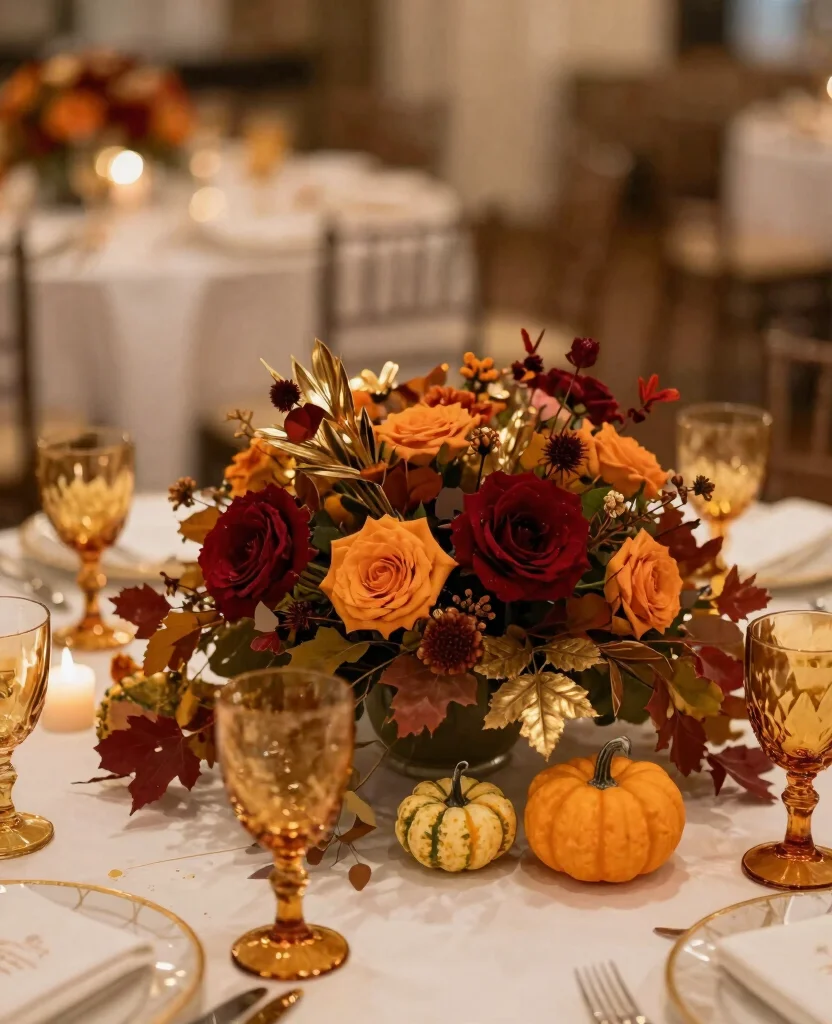 Stunning Elegant Wedding Centerpiece Ideas to Elevate Your Big Day Decor - 9. Incorporating Seasonal Touches 1