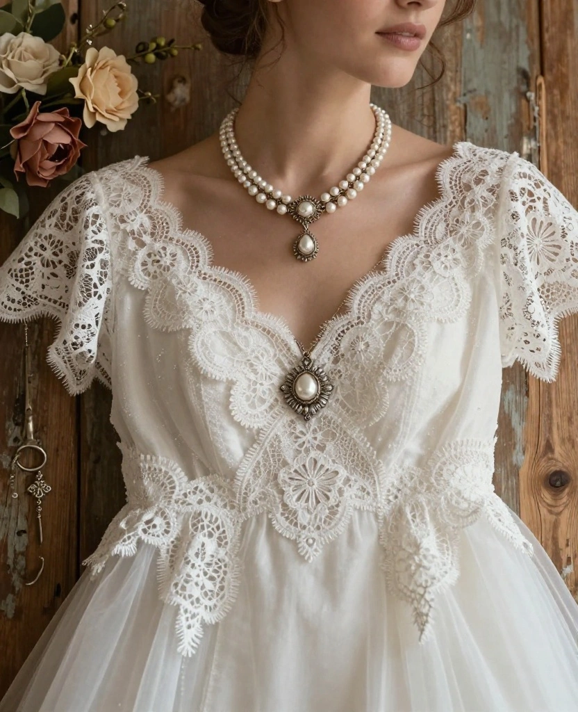 Stunning Outdoor-Themed Bridal Set Designs for a Dreamy Wedding Day Bliss - 6. Vintage Elegance 1