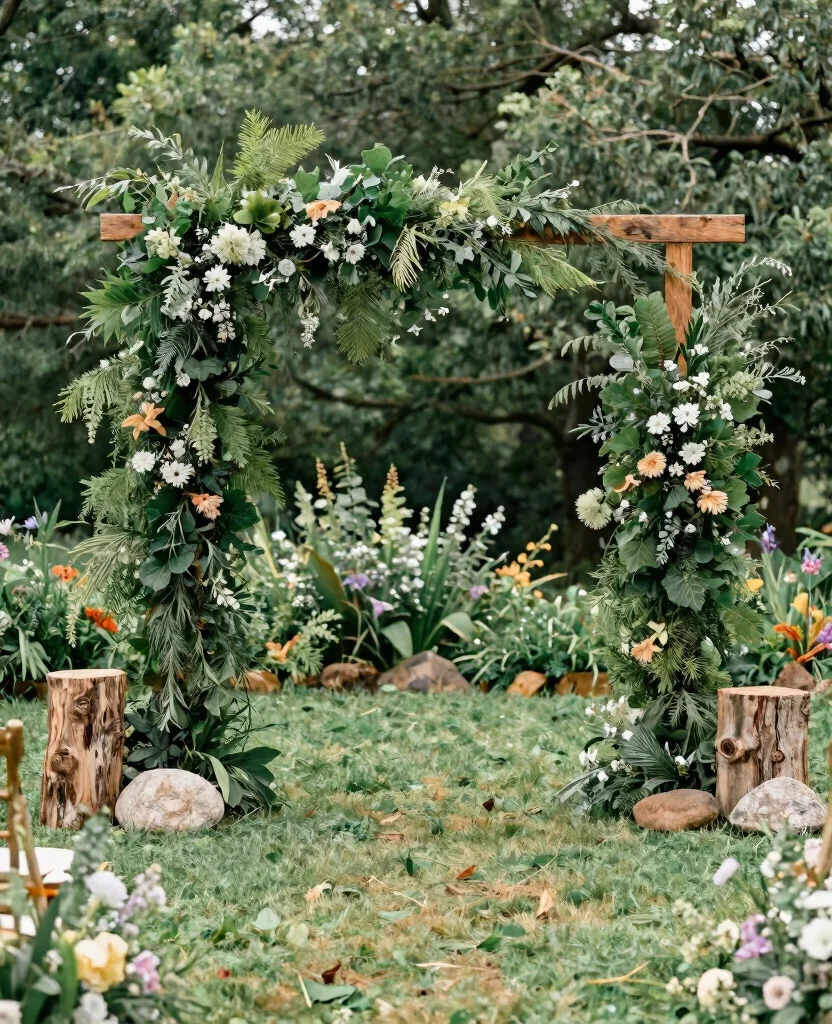 Stunning Outdoor Wedding Ceremony Ideas for a Magical Summer Celebration - 10. Lush Greenery and Natural Elements 1