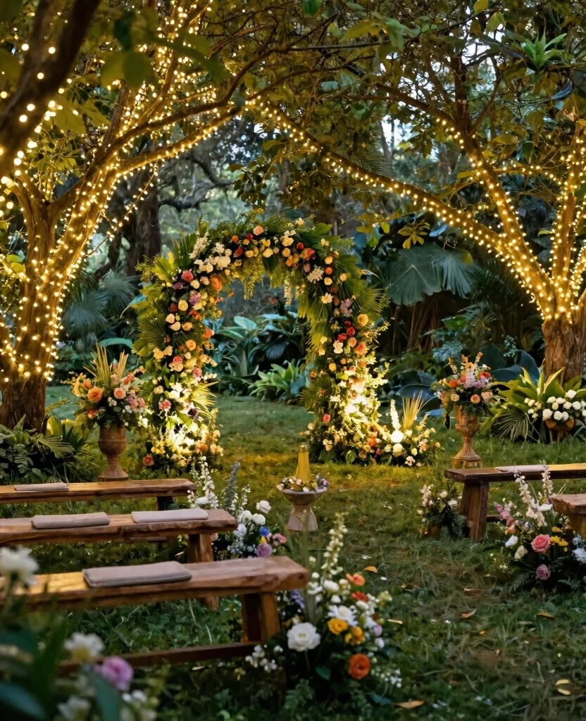 Stunning Outdoor Wedding Ceremony Ideas for a Magical Summer Celebration - 4. Enchanted Garden 1