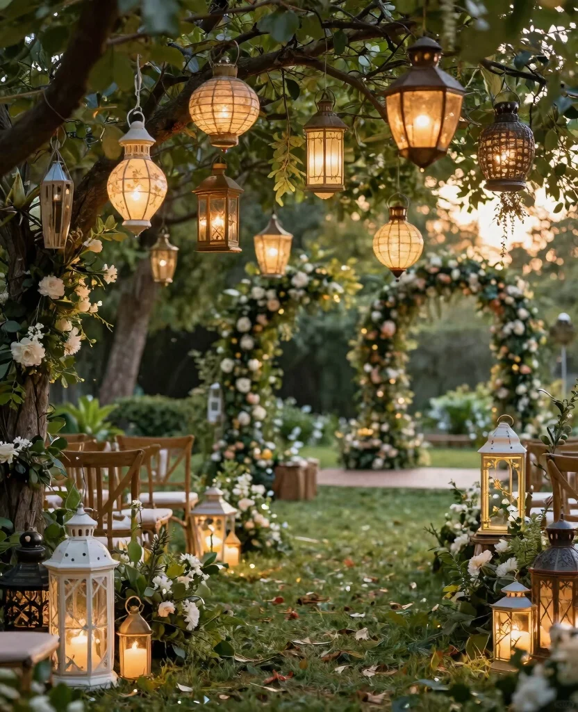 Stunning Outdoor Wedding Ceremony Ideas for a Magical Summer Celebration - 7. Whimsical Lantern Decor 1