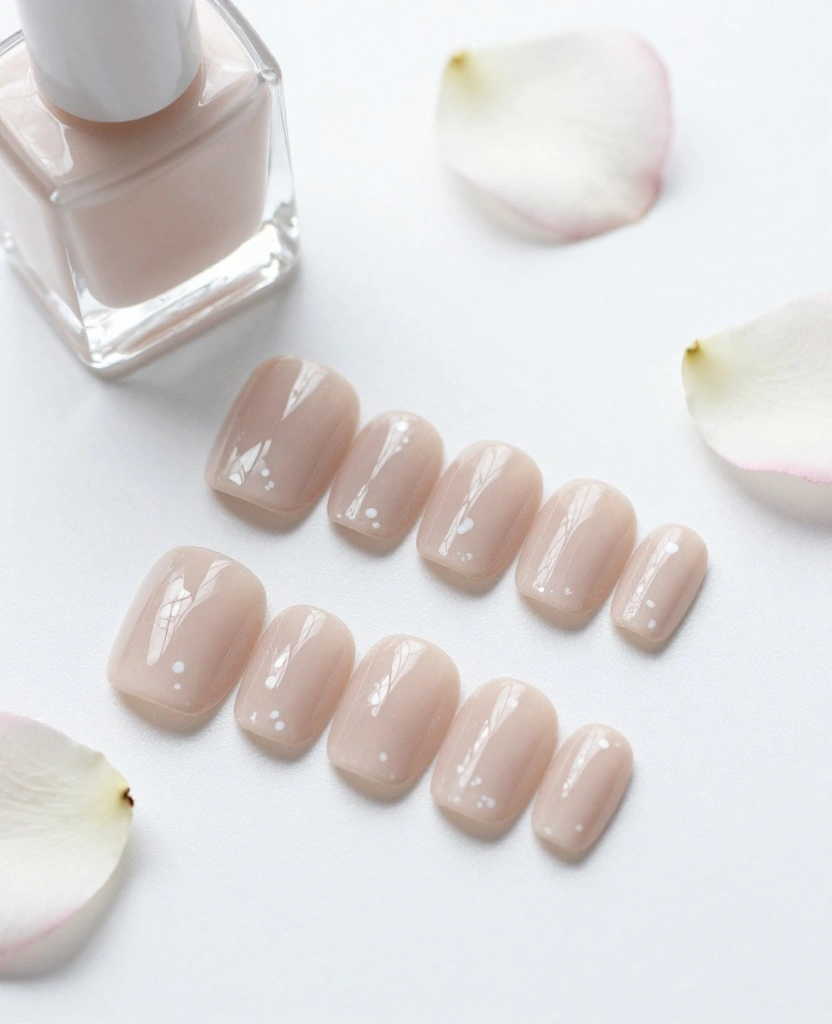 Stunning Short Wedding Nails Inspirations for Every Bride's Unique Style and Vibe - 6. Minimalist Chic 1
