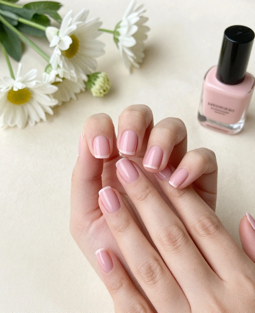 Stunning Short Wedding Nails Inspirations for Every Bride's Unique Style and Vibe - 9. Natural Nail Glow 1