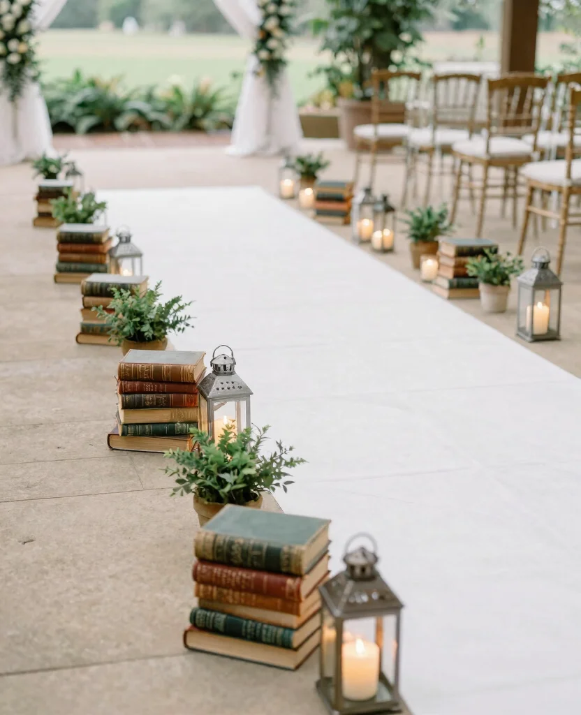 Stunning Wedding Aisle Decor Ideas That Will Leave Guests in Awe on Your Big Day - 6. Aisle Markers with a Twist 1
