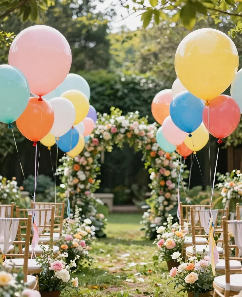 Stunning Wedding Aisle Decor Ideas That Will Leave Guests in Awe on Your Big Day - 7. Whimsical Balloons 1