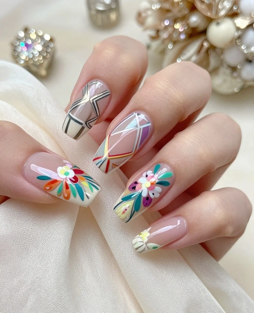 Stunning Wedding Nails Ideas for Brides: Elegant Looks for Your Perfect Day! - 10. Statement Nail Art 1
