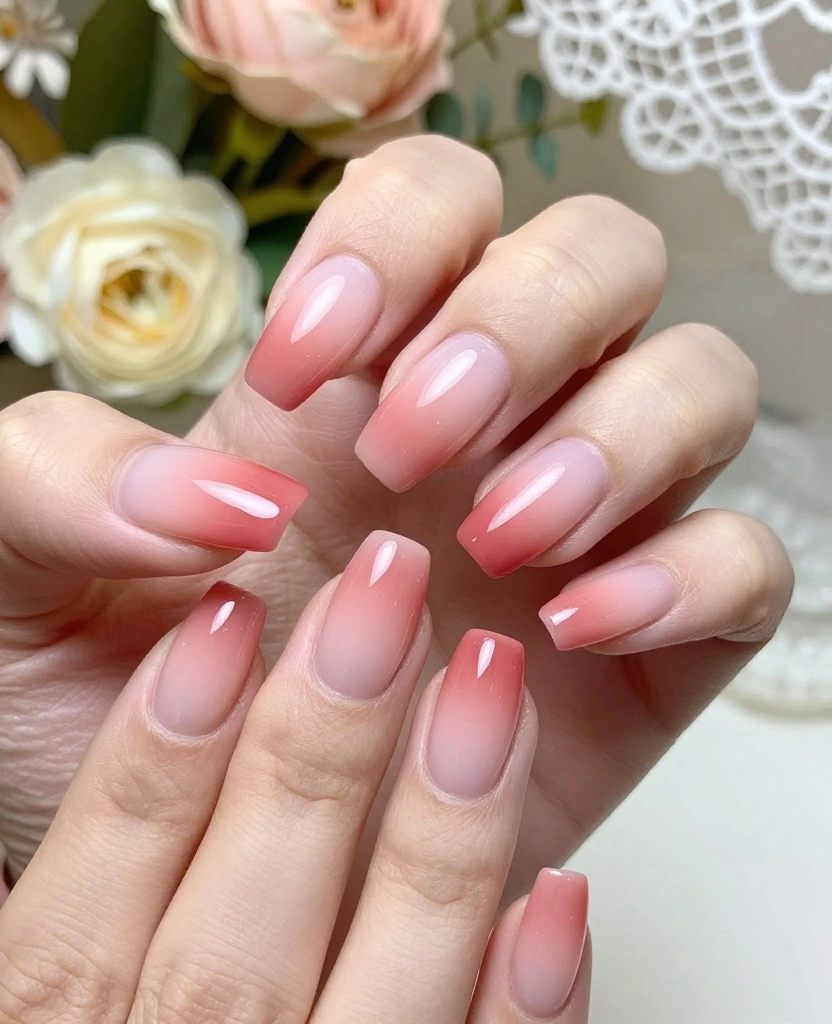 Stunning Wedding Nails Ideas for Brides: Elegant Looks for Your Perfect Day! - 9. Ombre Styles 1
