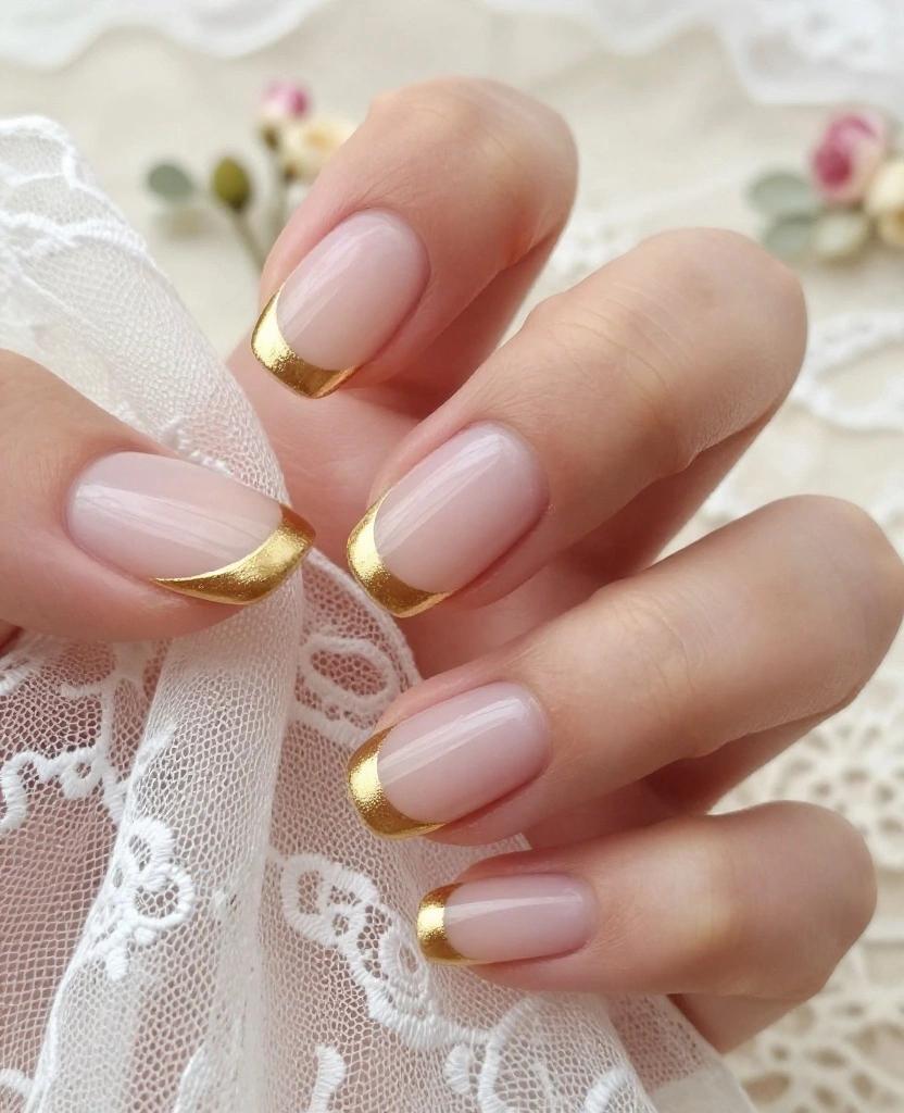 Stunning Wedding Nails Inspiration for Every Bride: 30 Ideas to Elevate Your Look - 1. Classic French Tips with a Twist 1