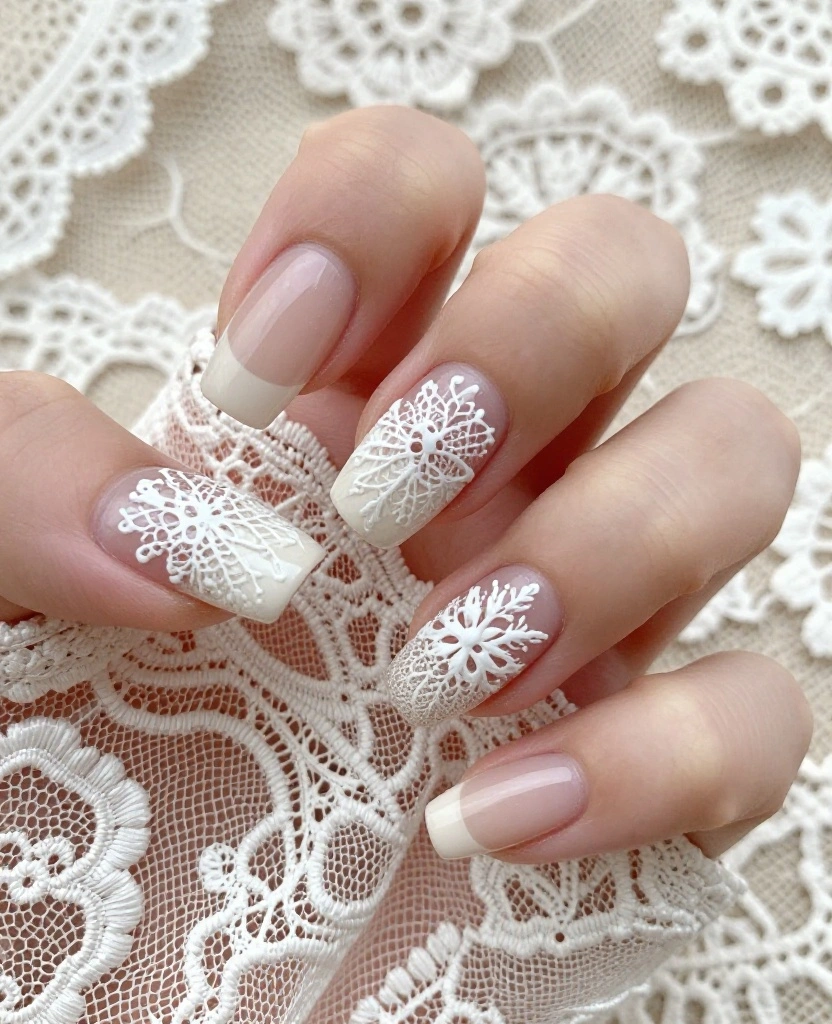 Stunning Wedding Nails Inspiration for Every Bride: 30 Ideas to Elevate Your Look - 10. Vintage Lace Accents 1