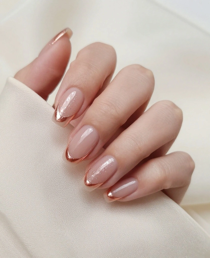 Stunning Wedding Nails Inspiration for Every Bride: 30 Ideas to Elevate Your Look - 11. Rose Gold Accents 1