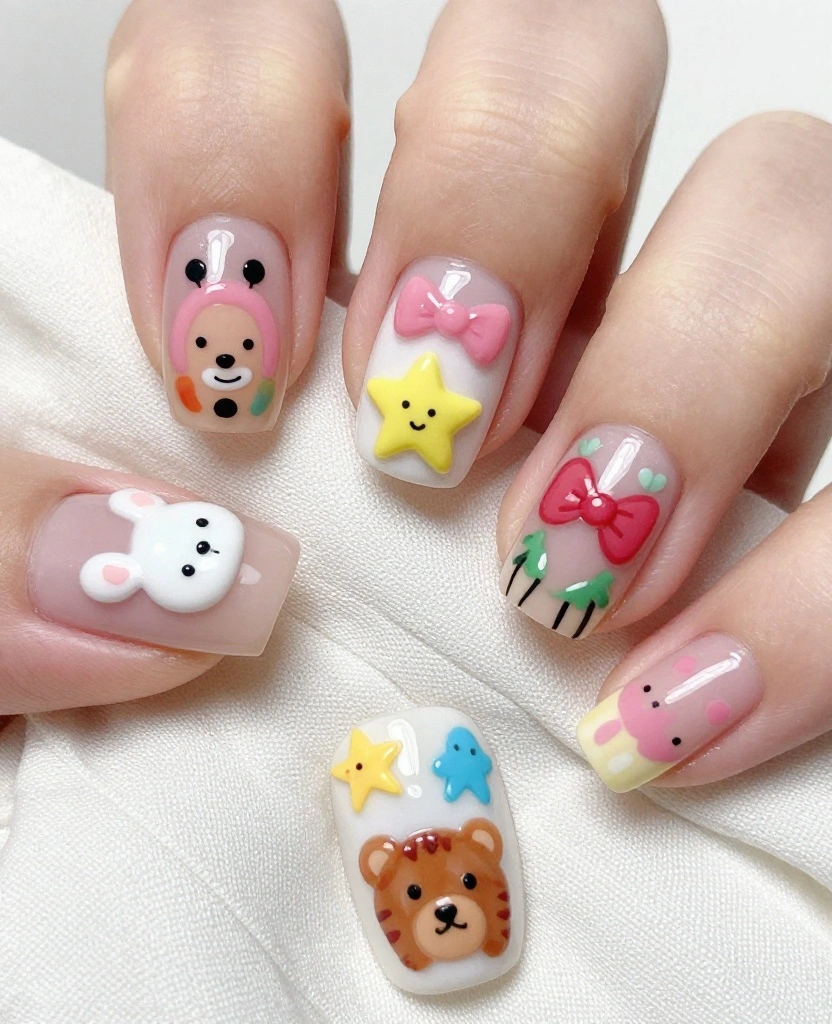 Stunning Wedding Nails Inspiration for Every Bride: 30 Ideas to Elevate Your Look - 16. Fun Nail Decals 1