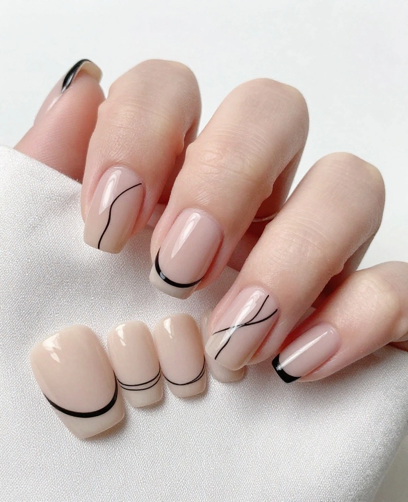 Stunning Wedding Nails Inspiration for Every Bride: 30 Ideas to Elevate Your Look - 23. Minimalist Line Art 1