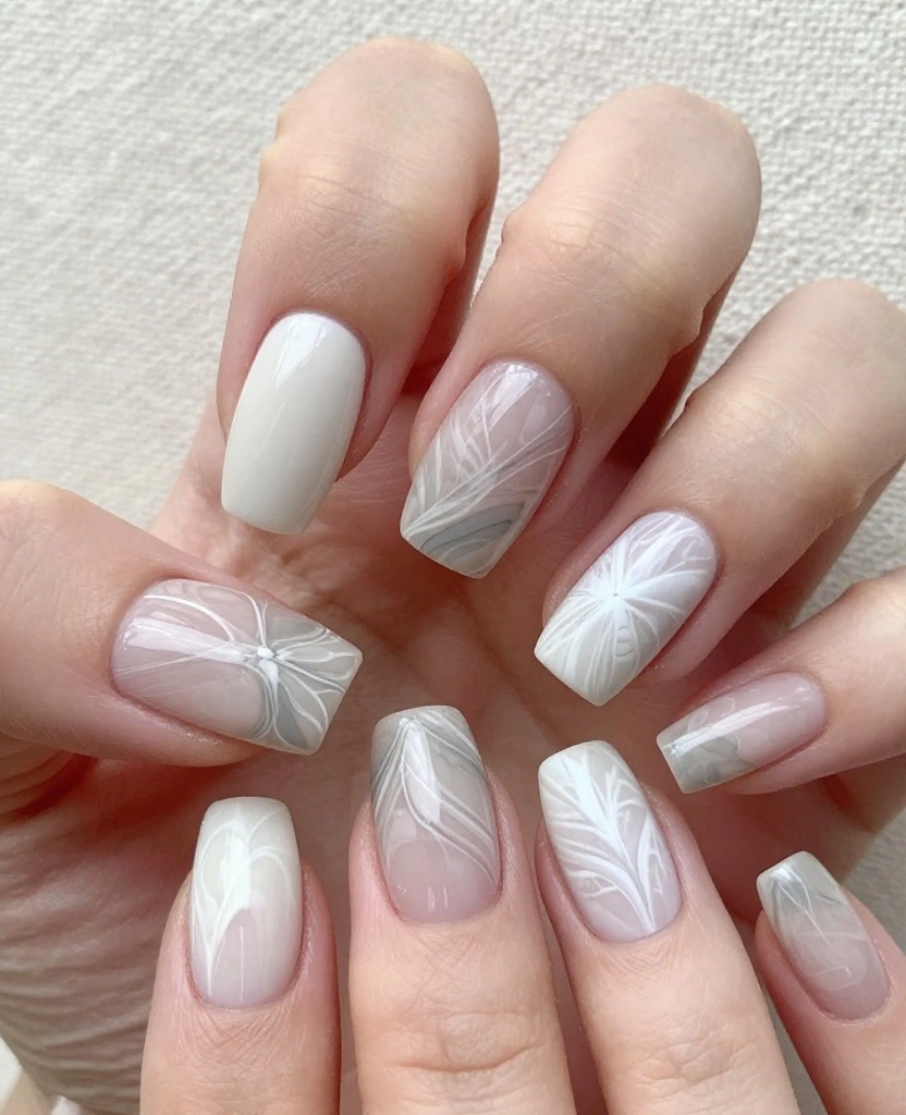 Stunning Wedding Nails Inspiration for Every Bride: 30 Ideas to Elevate Your Look - 25. Beautiful Marbling Techniques 1
