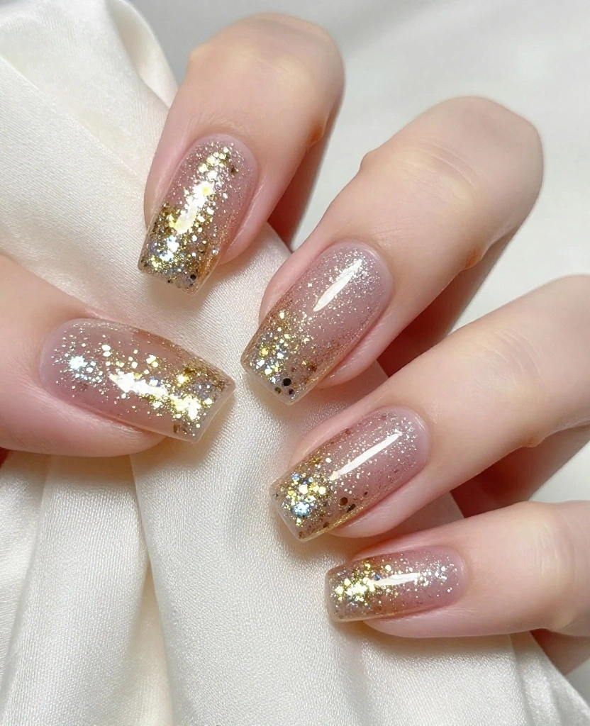 Stunning Wedding Nails Inspiration for Every Bride: 30 Ideas to Elevate Your Look - 3. Glitter and Glam 1