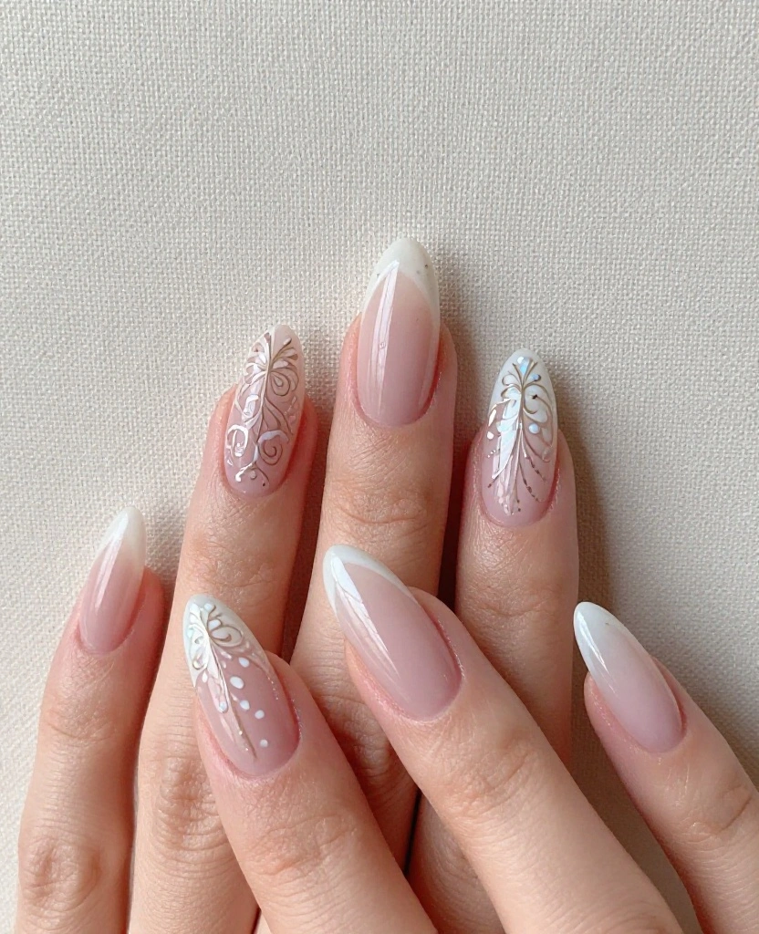 Stunning Wedding Nails Inspiration for Every Bride: 30 Ideas to Elevate Your Look - 30. Chic Almond-Shaped Styles 1