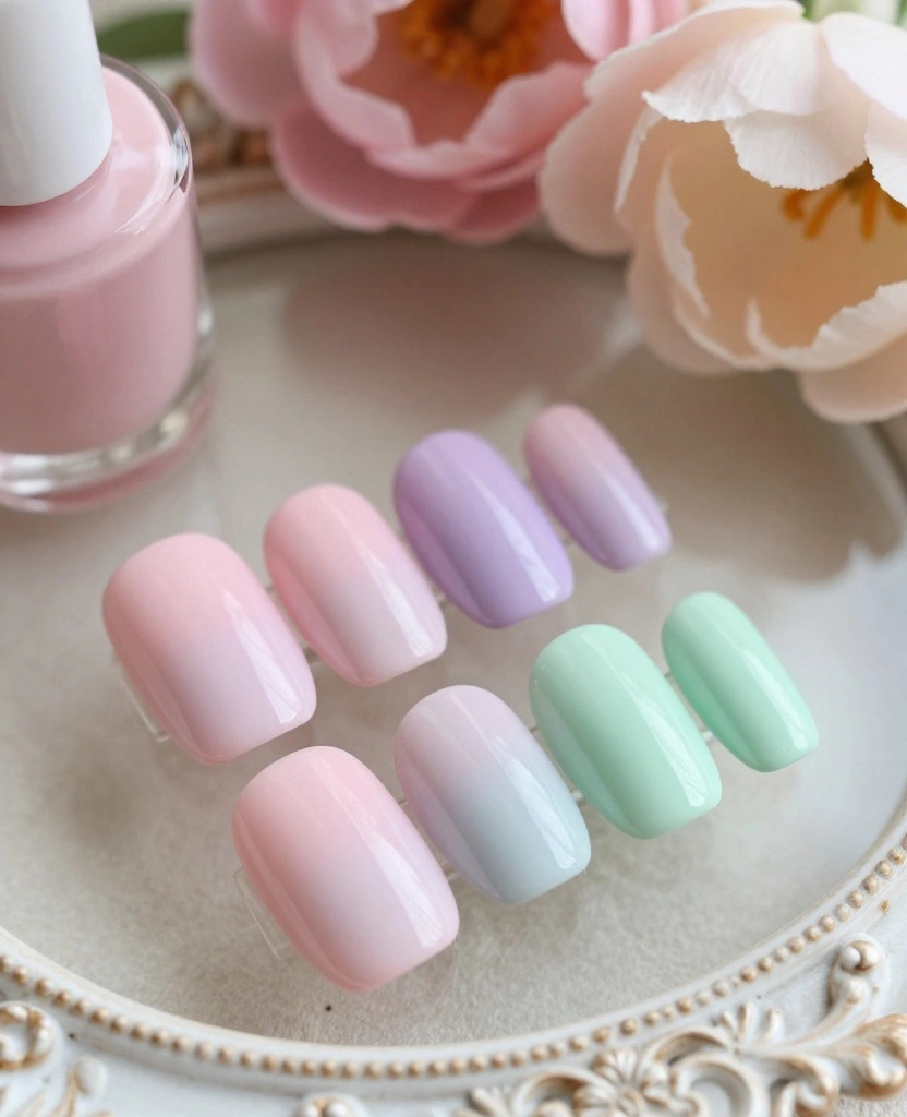Stunning Wedding Nails for Bridesmaids: 25 Elegant Ideas to Wow on the Big Day - 1. Soft Pastel Ombré 1