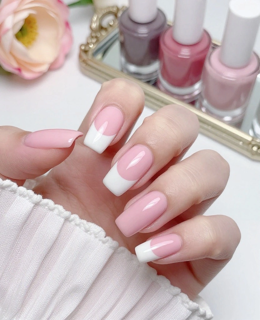 Stunning Wedding Nails for Bridesmaids: 25 Elegant Ideas to Wow on the Big Day - 15. Two-Tone Twists 1