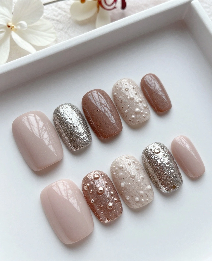Stunning Wedding Nails for Bridesmaids: 25 Elegant Ideas to Wow on the Big Day - 7. Textured Nail Art 1