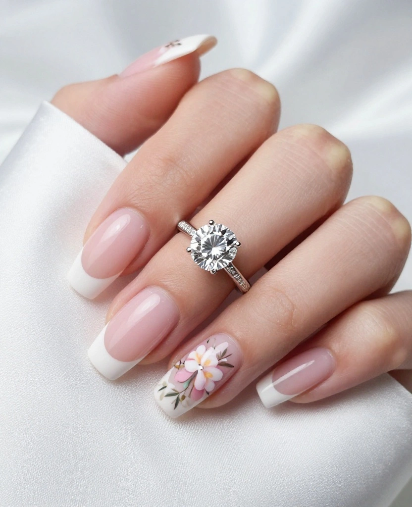 Stunning Wedding Nails for Your Bridal Look: Ideas for Every Style and Theme - 1. Classic French Tips with a Twist 1