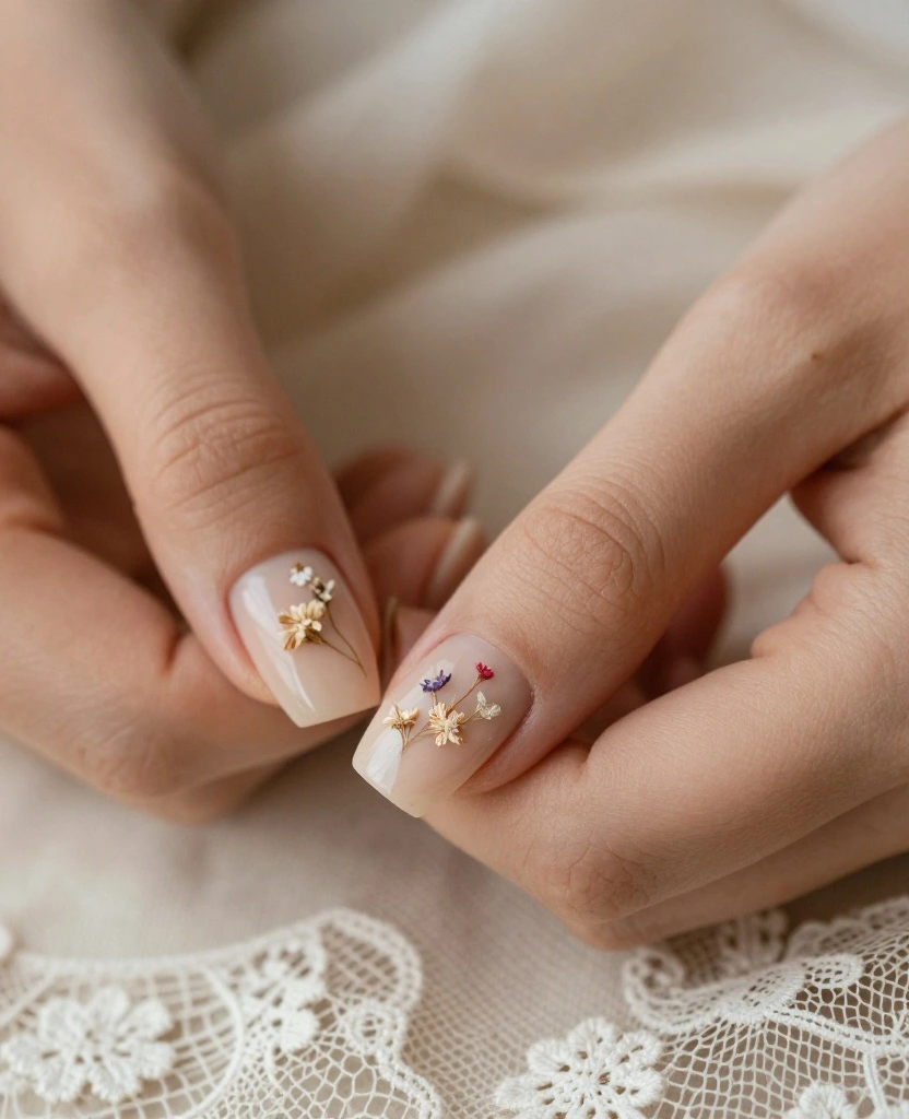 Stunning Wedding Nails for Your Bridal Look: Ideas for Every Style and Theme - 2. Boho Chic Natural Nails 1