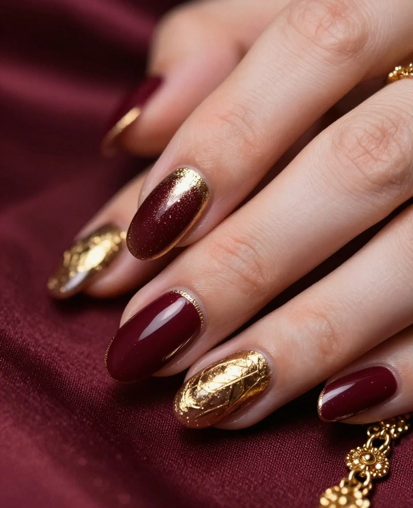 Stunning Wedding Nails for Your Bridal Look: Ideas for Every Style and Theme - 8. Metallic Accents 1