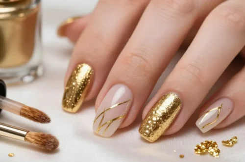 Stunning Wedding Nails with Gold Accent Ideas That Every Bride Will Love