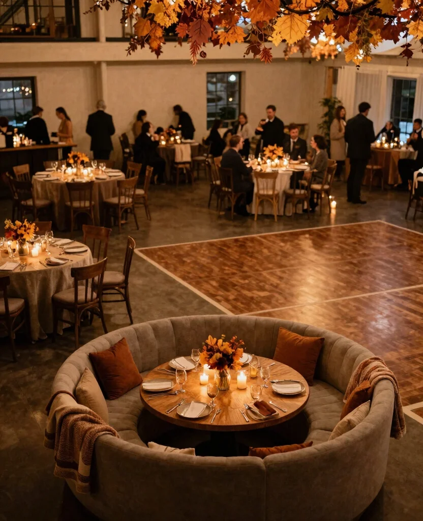 Transform Your Fall Wedding: Stunning Decorations for Memorable Receptions - 10. Unique Reception Layouts 1