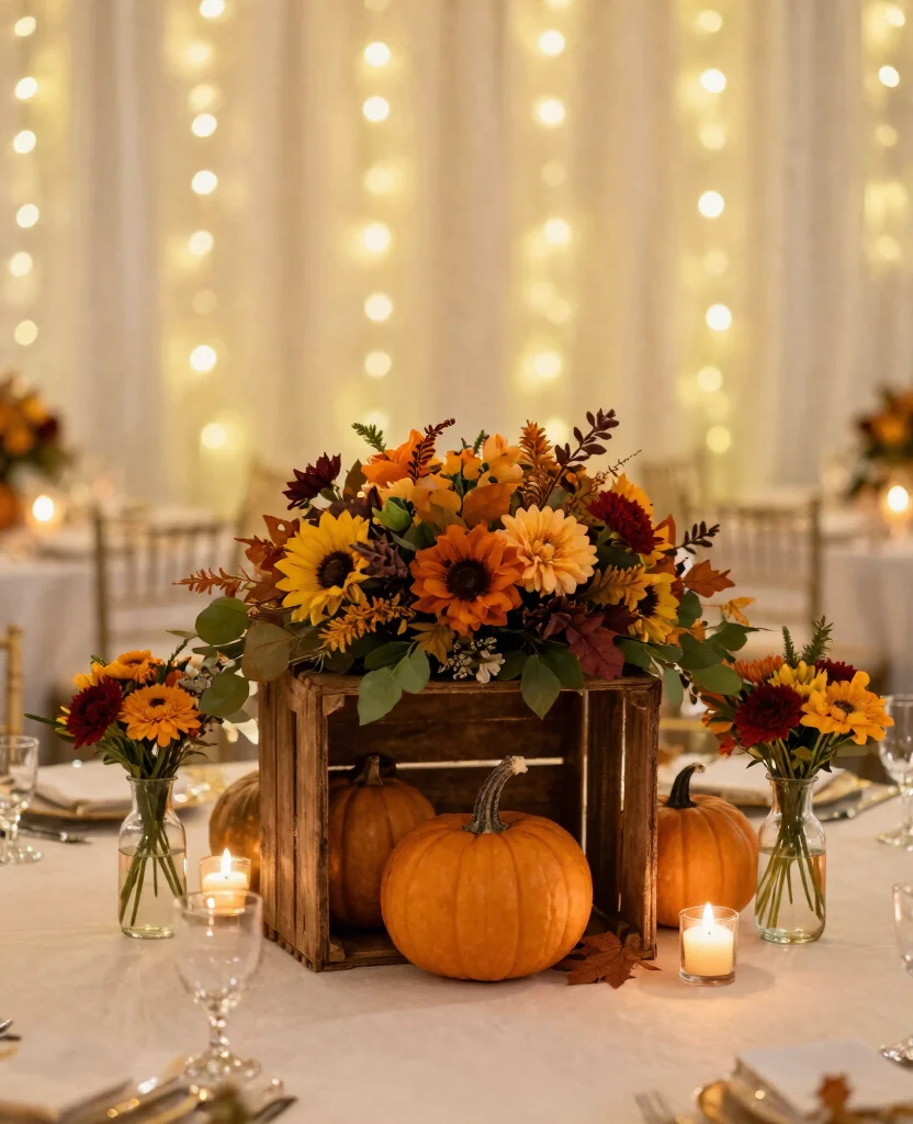 Transform Your Fall Wedding: Stunning Decorations for Memorable Receptions - 4. Autumn-Inspired Centerpieces 1