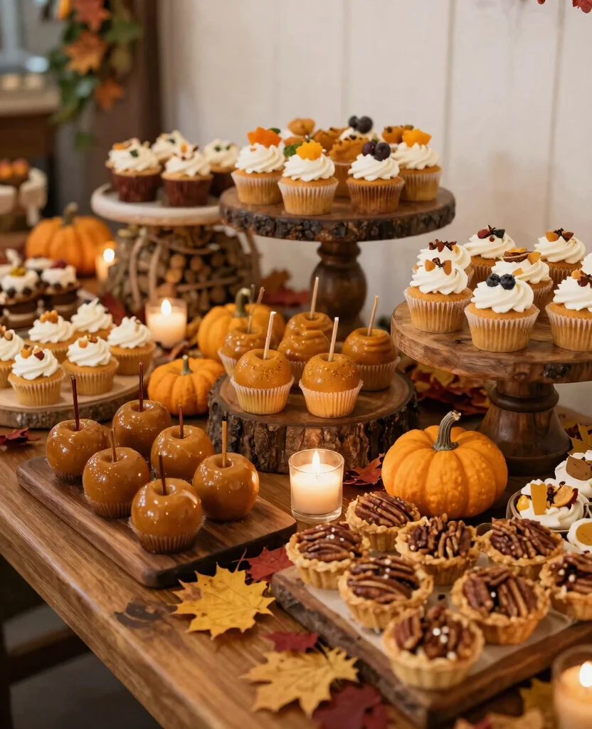 Transform Your Fall Wedding: Stunning Decorations for Memorable Receptions - 9. Themed Dessert Tables 1