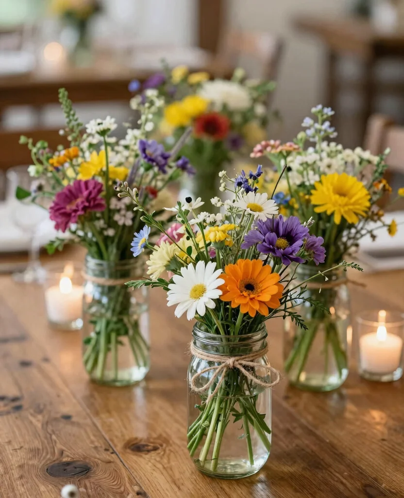 Transform Your Wedding: Stunning DIY Table Decor Ideas on a Budget! - 1. Mason Jar Centerpieces 1