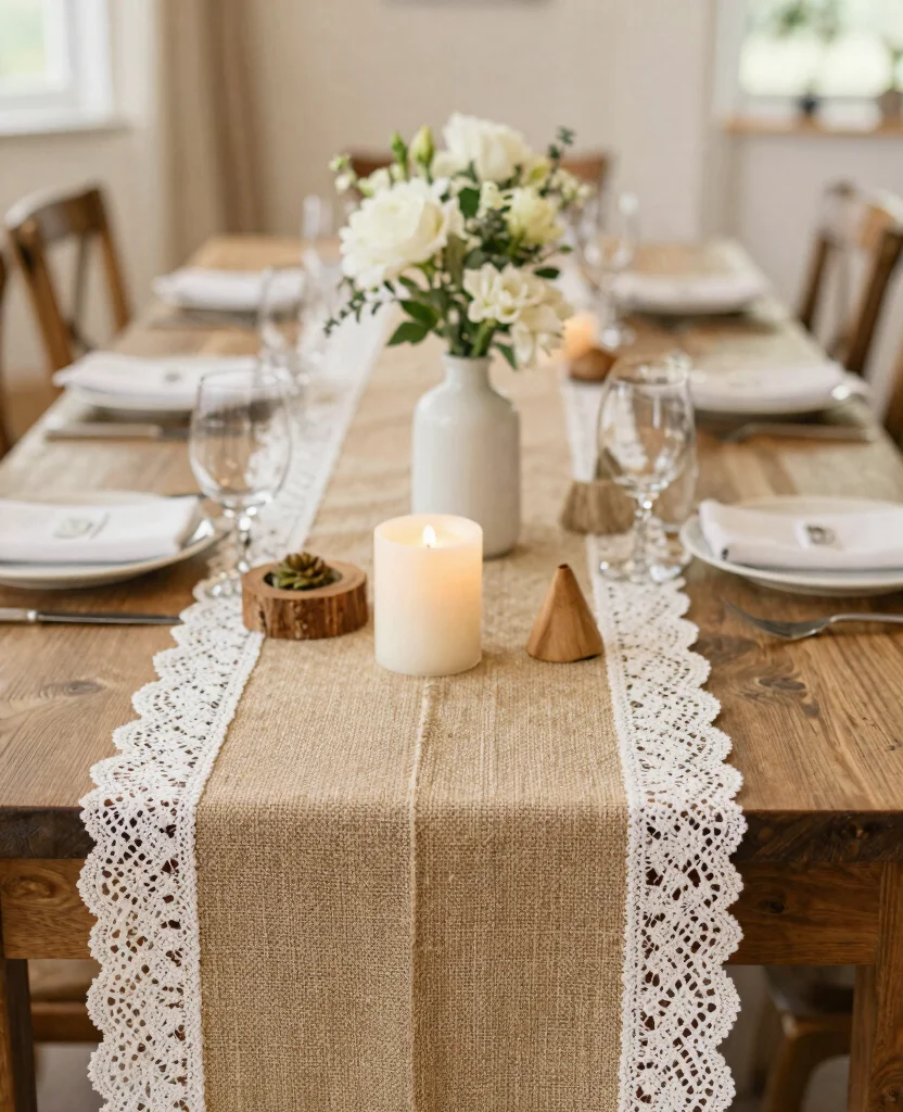Transform Your Wedding: Stunning DIY Table Decor Ideas on a Budget! - 2. Elegant Table Runners 1