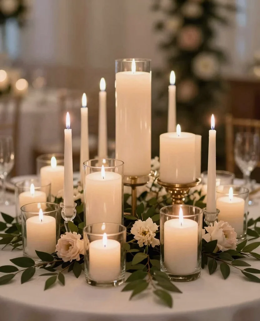 Transform Your Wedding: Stunning DIY Table Decor Ideas on a Budget! - 4. Creative Candle Displays 1