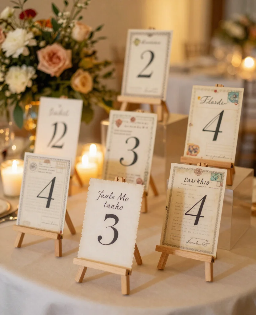 Transform Your Wedding: Stunning DIY Table Decor Ideas on a Budget! - 8. Unique Table Numbers 1