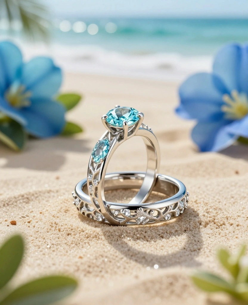 Tropical Dreams: Stunning Destination Bridal Sets for Your Beach Wedding Vows - 1. Ocean-Inspired Elegance 1