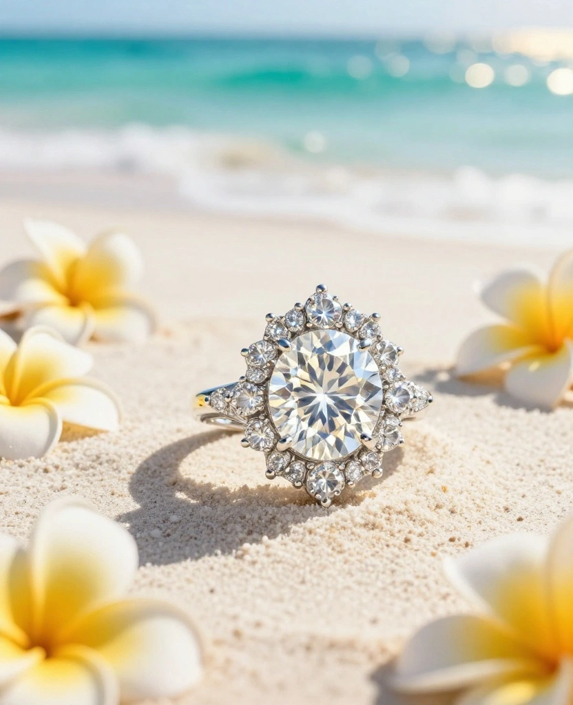 Tropical Dreams: Stunning Destination Bridal Sets for Your Beach Wedding Vows - 10. Radiant Resplendence 1