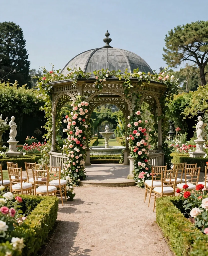 Unforgettable Luxury Destination Wedding Venues for a Dreamy Celebration - 8. Enchanting Garden Wedding at a Palace in Italy 1