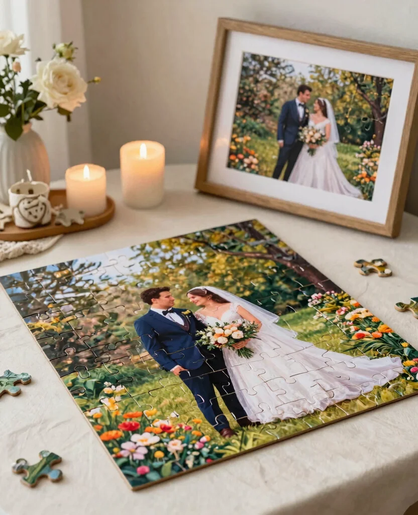 Unique Wedding Gift Ideas for the Bride and Groom They Will Cherish Forever - 8. Custom Puzzle of Their Wedding Photo 1