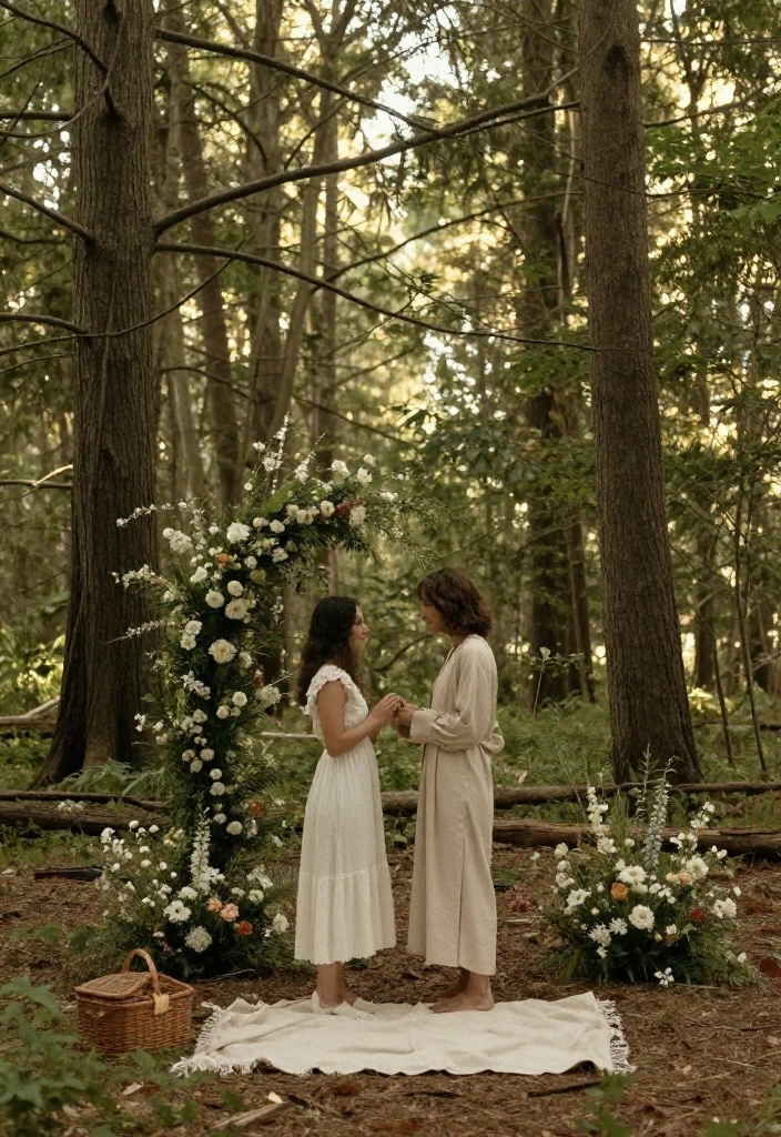 13 Elopement Wedding Ideas That Prove Less is More (You'll Love #3!) - 1. Intimate Forest Vows 1